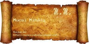 Mucsi Mihály névjegykártya