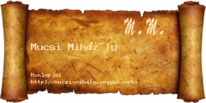 Mucsi Mihály névjegykártya