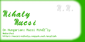 mihaly mucsi business card